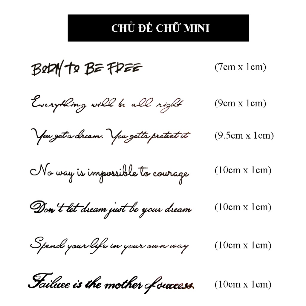 ANBE MAGIC TATTOO Hình xăm tạm thời giống thật 100% trong 10-15 ngày, chống nước và xà phòng