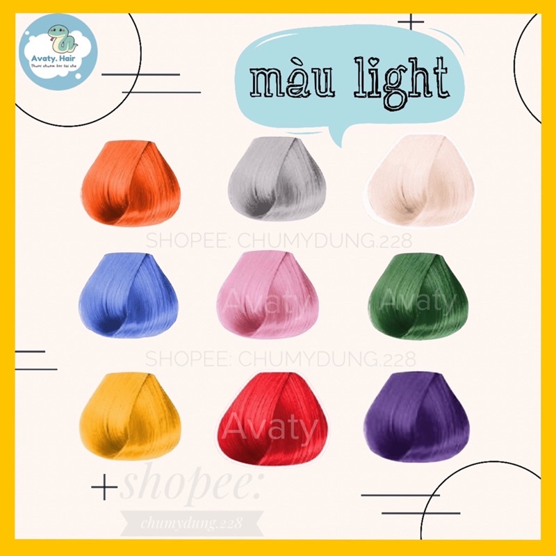 Thuốc nhuộm tóc màu light pastel (tặng kèm đầy đủ set)