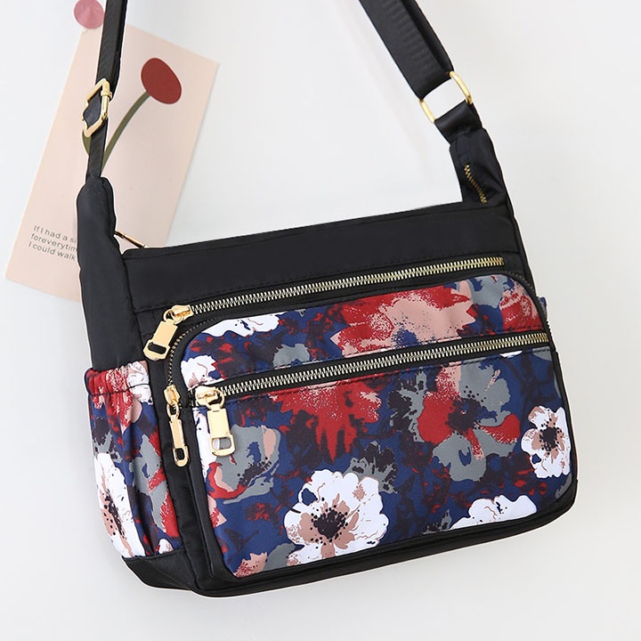 TÚI HỌA TIẾT VẢI DÙ OXFORD NHIỀU NGĂN, CHỐNG THẤM NƯỚC, CHỐNG XƯỚC CAO CẤP SIZE 28CM