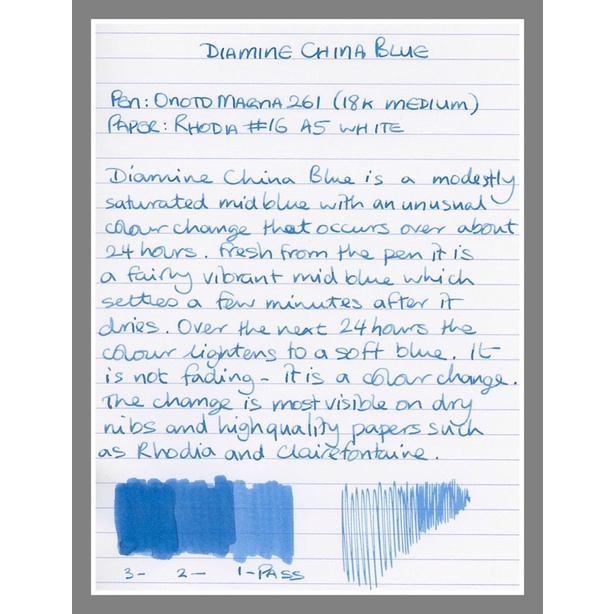 Mực bút máy Diamine - Gam màu Blue - Lọ 30ml