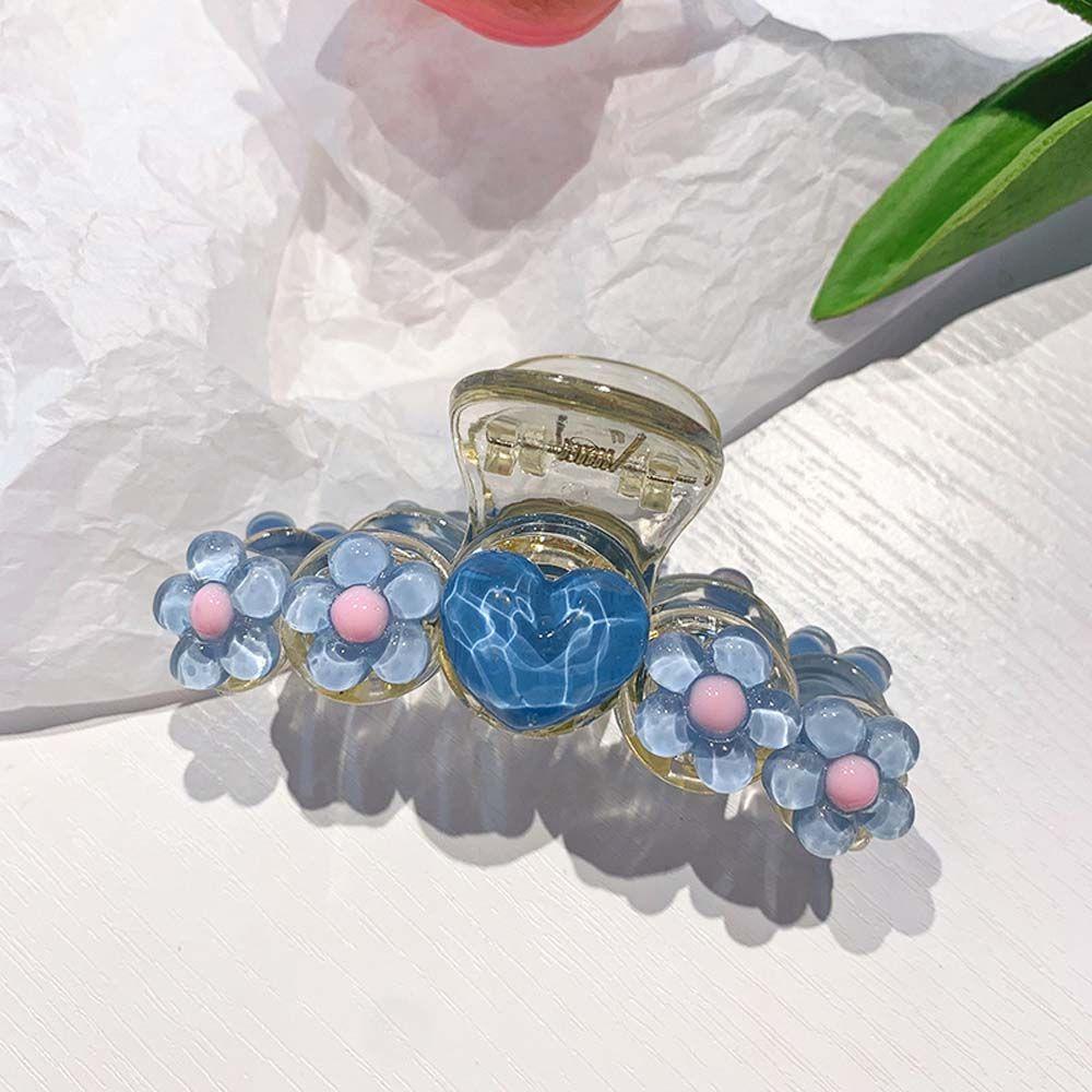 JARRED Kẹp Tóc Hình Trái Tim Màu Trong Suốt Bằng Acrylic Thời Trang Xuân Hè Xinh Xắn Cho Nữ