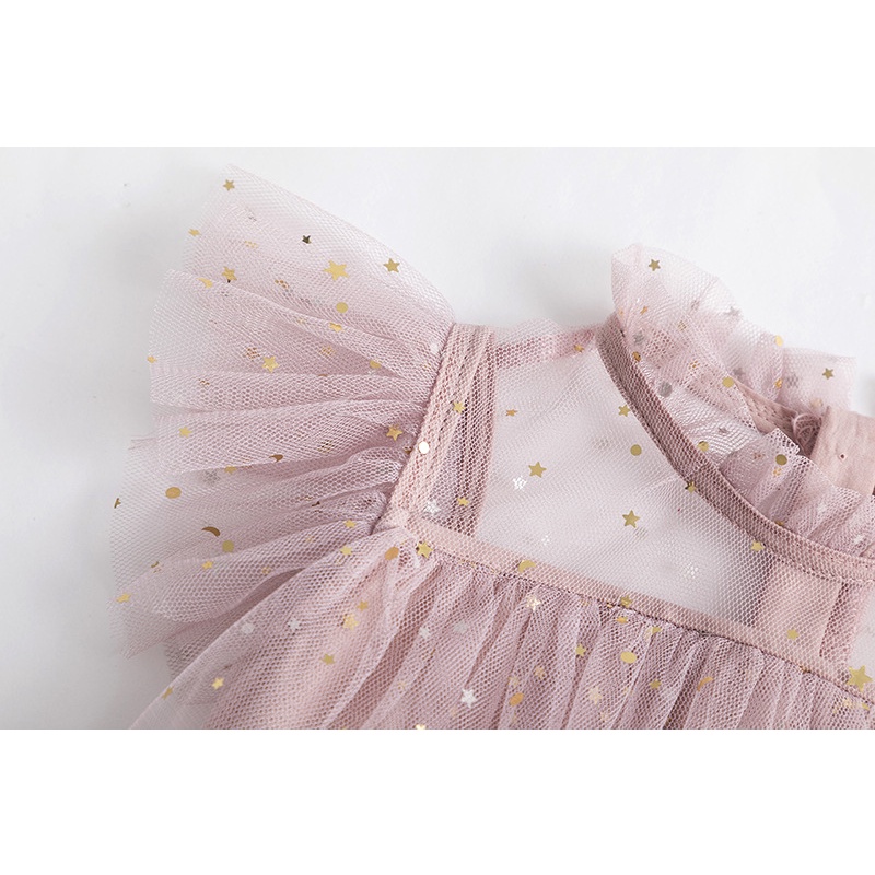 Đầm Múa Ballet Đính Hoa Lấp Lánh Thời Trang Mùa Hè Xinh Xắn Cho Bé Gái 3-8 Tuổi