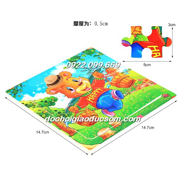 Ghép hình puzzle 16 miếng (16 mảnh)