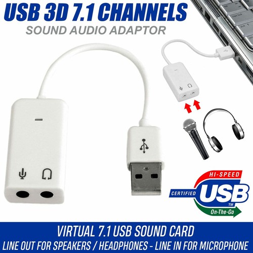 Cáp chuyển đổi Usb ra âm thanh cổng 3.5 - USB sound 7.1