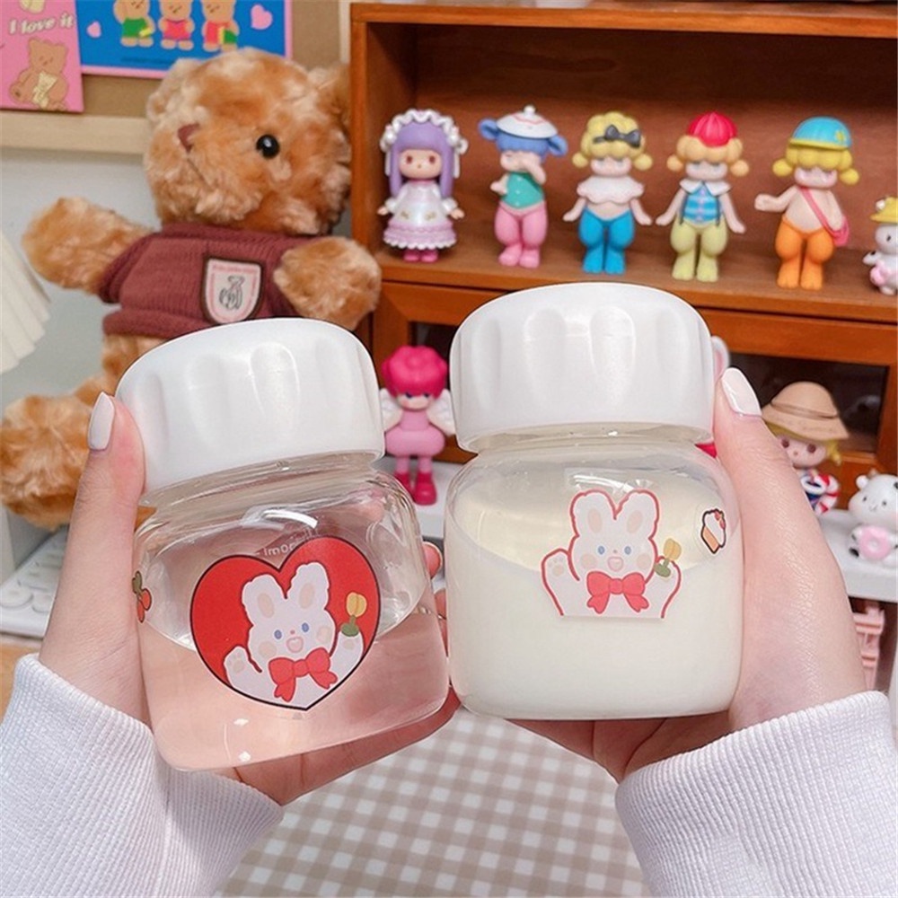 Bình Đựng Nước Mini Trong Suốt Có Dây Đeo Tiện Dụng 220ml