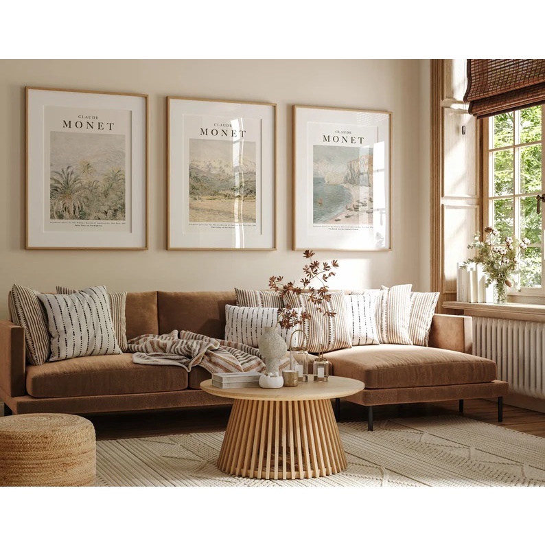 Set 3 tranh treo tường canvas của họa sỹ trừu tượng nổi tiếng NEW133