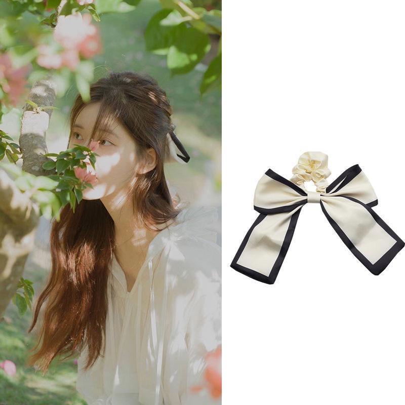 Dây Cột Tóc Đuôi Ngựa Thấp Màu Đen Thời Trang Mùa Hè