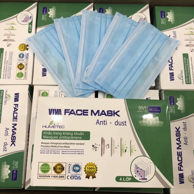 😷 1 Chiếc Khẩu trang kháng khuẩn 4 lớp Viva facemask, chống bụi , chống giọt bắn, | BigBuy360 - bigbuy360.vn