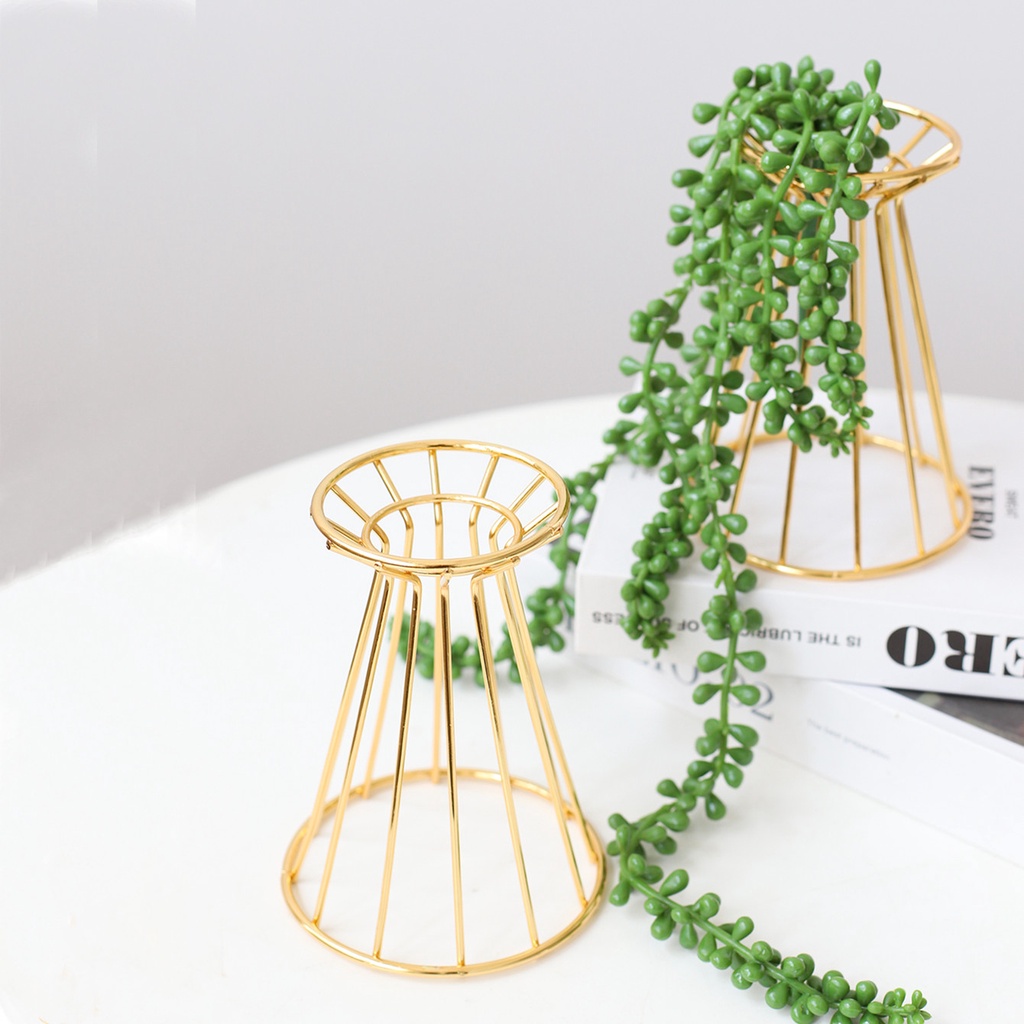 Chậu Hoa Treo Tường Màu Vàng Thiết Kế Sáng Tạo Dành Cho Trang Trí Nhà Cửa/ Tiệc Cưới