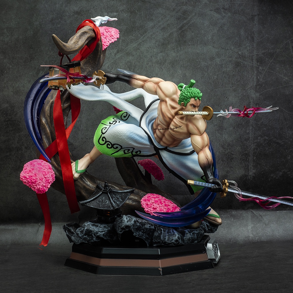 Mô hình One Piece Zoro Wano cao 36cm nặng 3,6kg mô hình One Piece Figure Zoro băng Mũ Rơm