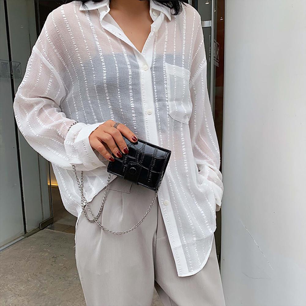 OCEANMAP Túi Đựng Son Môi / Đồ Trang Điểm Bằng Da PU Chống Thấm Nước Có Gương Soi