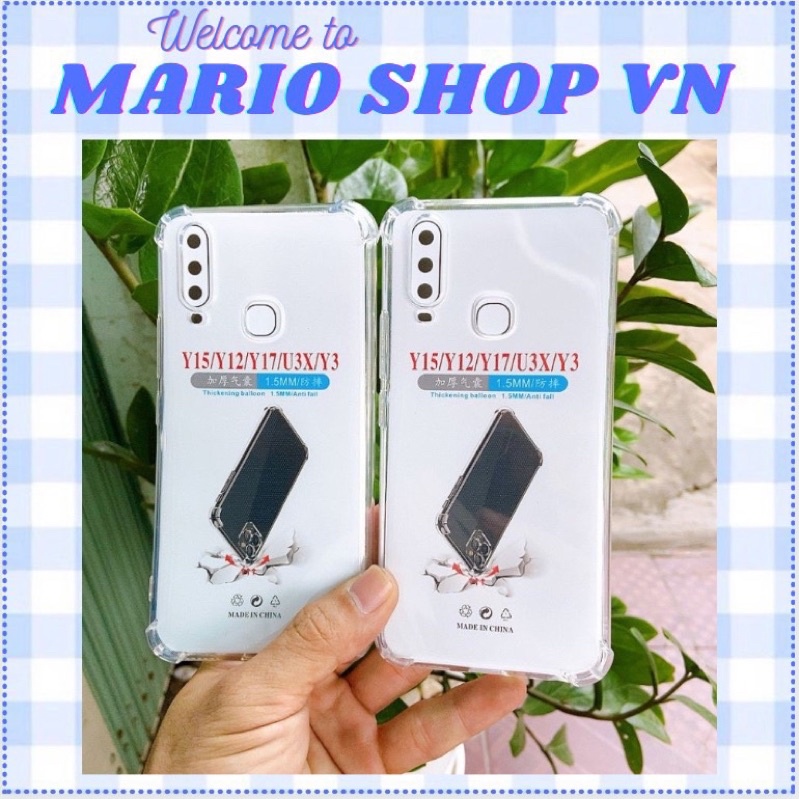 Ốp trong suốt chống sốc Vivo S1 pro/Y11/Y12/Y15/Y17/U10/V15/V15 pro/Y91/Y91c/Y1s/Y20/Y20s/Y12s/V23E/Y02S/Y16 4G