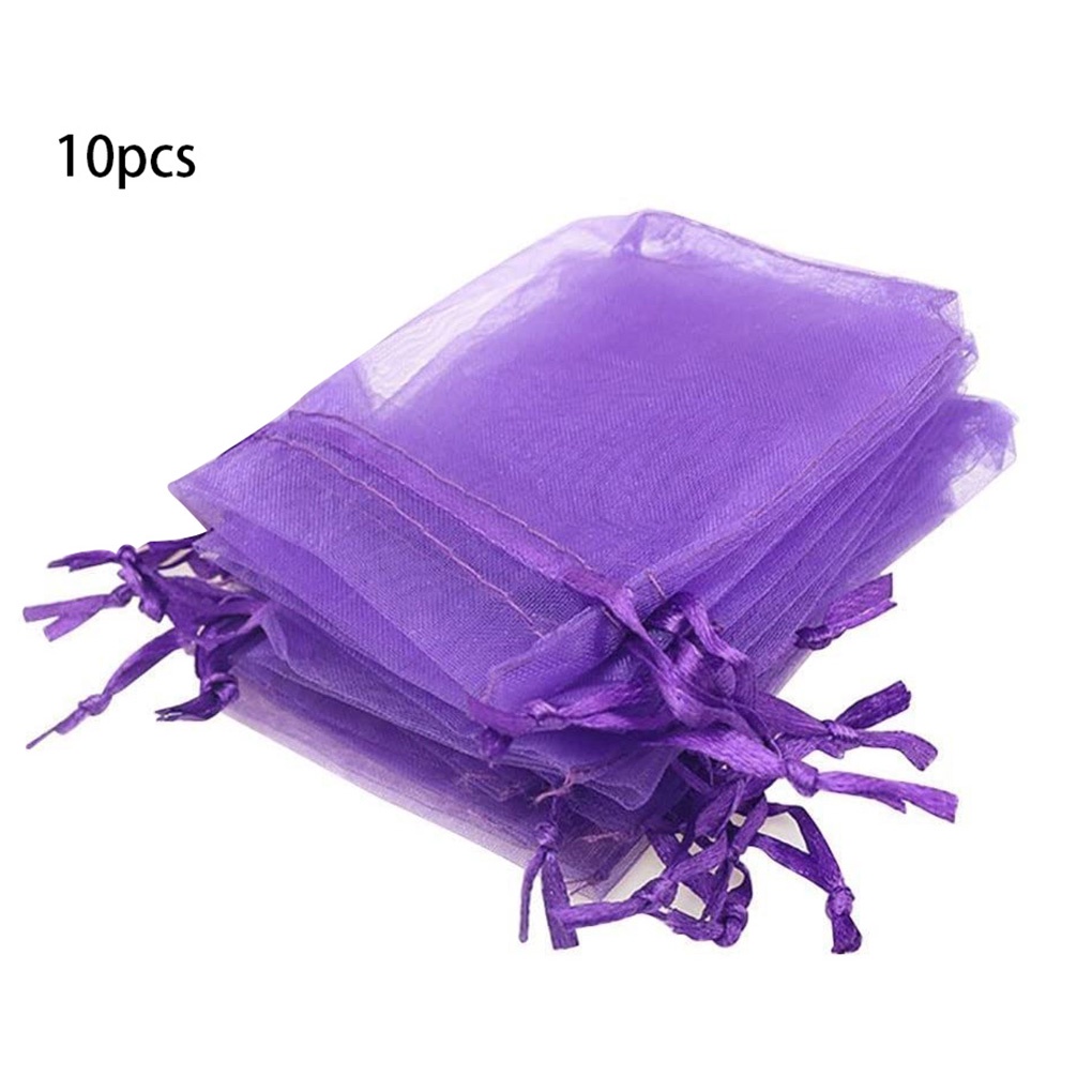 Set 10 Túi Lưới Mỏng Màu Sắc Kẹo Ngọt Dùng Để Đựng Quà Đám Cưới