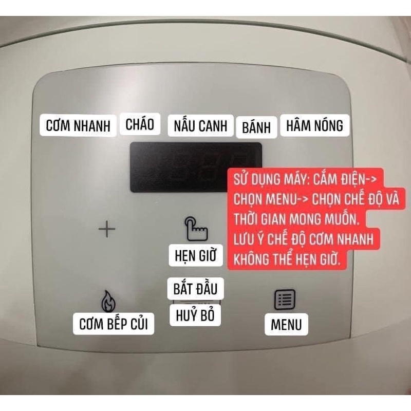Nồi nấu cơm đa năng Bear dung tích 5L - bảo hành 12 tháng
