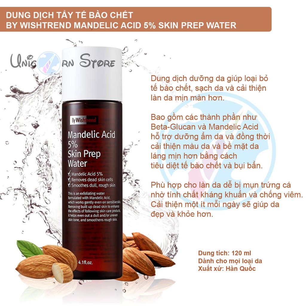 Dung Dịch Tẩy Tế Bào Chết By Wishtrend Mandelic Acid 5% Skin Prep Water 120ml | BigBuy360 - bigbuy360.vn