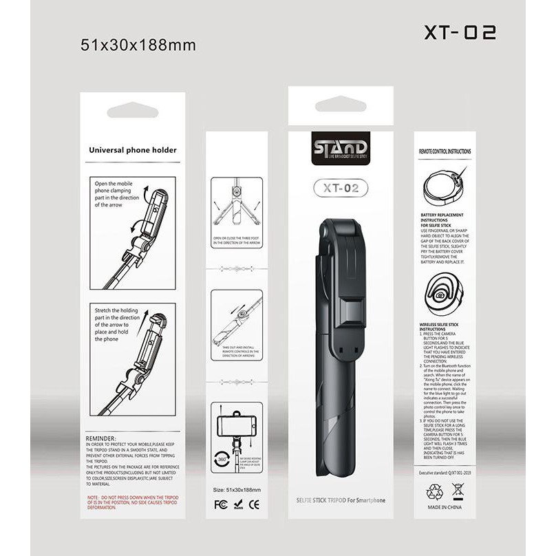 💝𝐅𝐑𝐄𝐄 𝐒𝐇𝐈𝐏💝 Gậy Chụp Ảnh Tự Sướng XT02 3in1, có Bluetooth, 3 Chân Đa Năng, Giá đỡ điện thoại lives | BigBuy360 - bigbuy360.vn