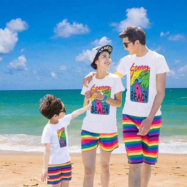Combo 3 bộ quần áo gia đình đi biển cực đẹp | BigBuy360 - bigbuy360.vn