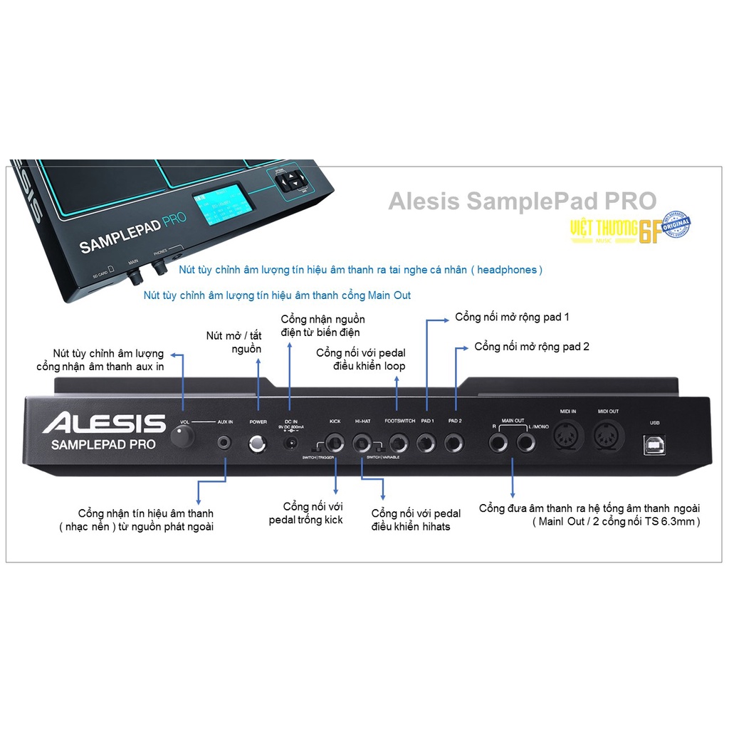 Trống điện tử 8 mặt nhập khẩu chính hãng Alesis SamplePad PRO