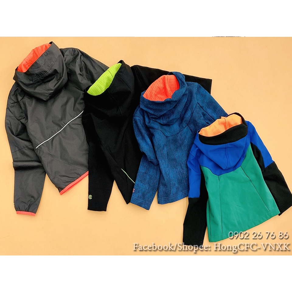 Áo khoác gió lót nỉ bé trai xuất xịn