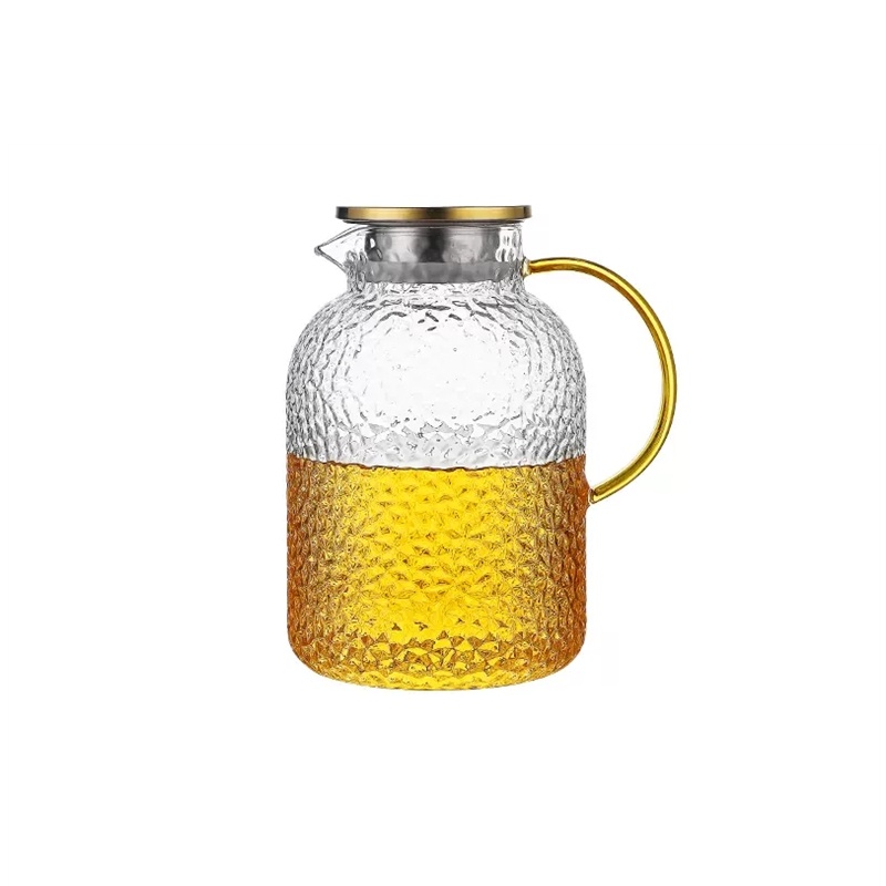 Bình Nước Thủy Tinh Trong Suốt Dung Tích 2200ML ​Bình Nước Dung Tích Lớn Lọc Trà Sữa Cà Phê Tiện Dụng