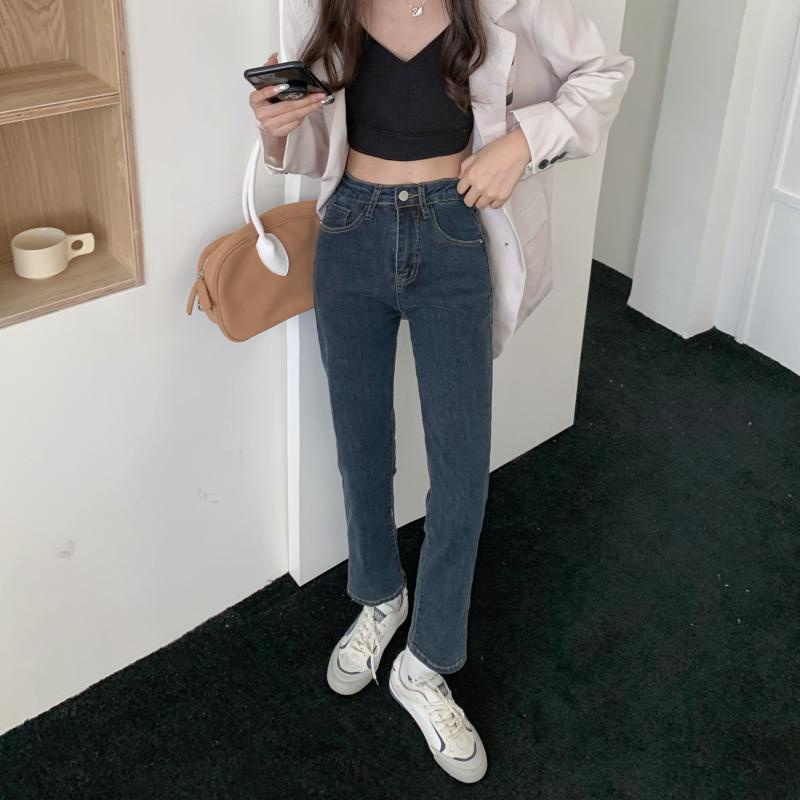 Quần jean Xiaozhainv lưng cao co dãn phong cách Hàn Quốc dành cho nữ