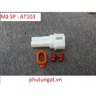 Nhựa giắc CÁI chống nước 2P 2.2 cả xu chống nước - AT103 ( 1 bịch 10 cái )