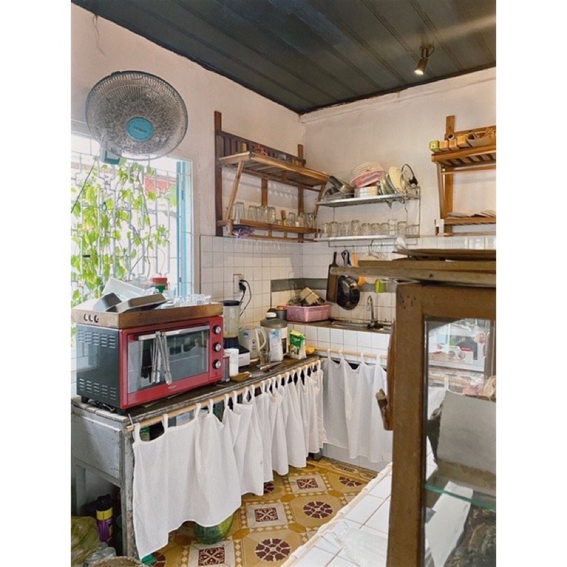 Rèm Bếp Vải Linen Kiểu Nhật Vintage
