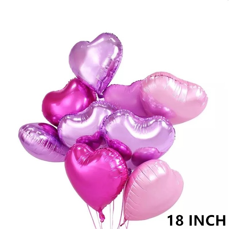 18 inch Tình yêu Hình dạng trái tim Bóng bay Valentine Đám cưới Sinh nhật Trang trí Tiệc Trang trí Bóng bay Trang trí