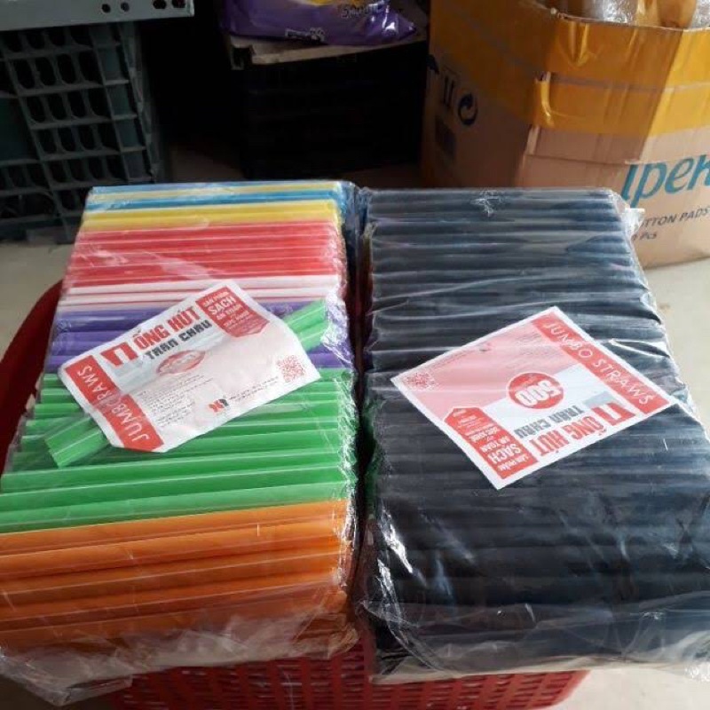 Ống hút trà sữa trân châu,trái cây trắng,đen,màu