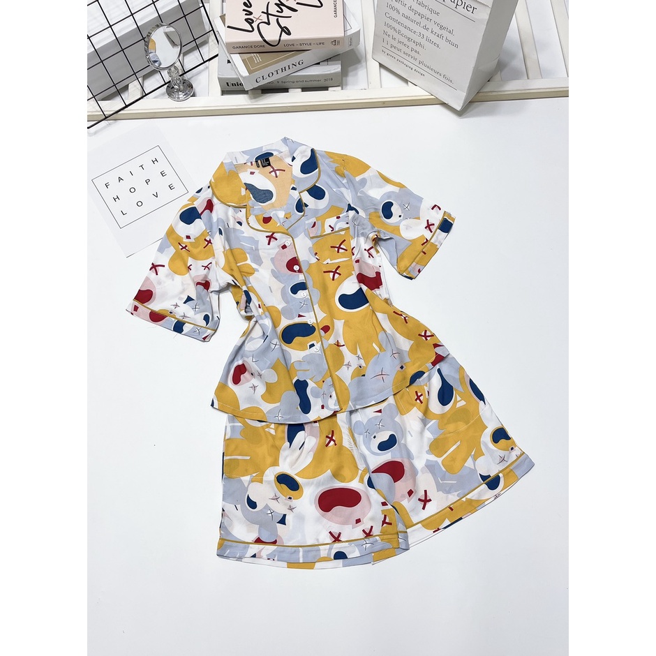 Pijama đùi chất tole lanh hàng VNXK