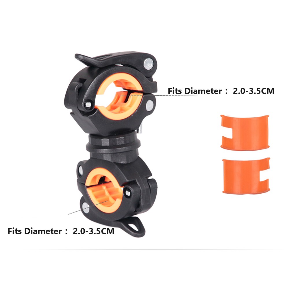Kẹp xe đạp ALONEFIRE BC05 20 - 35mm giữ đèn pin xoay 360 độ