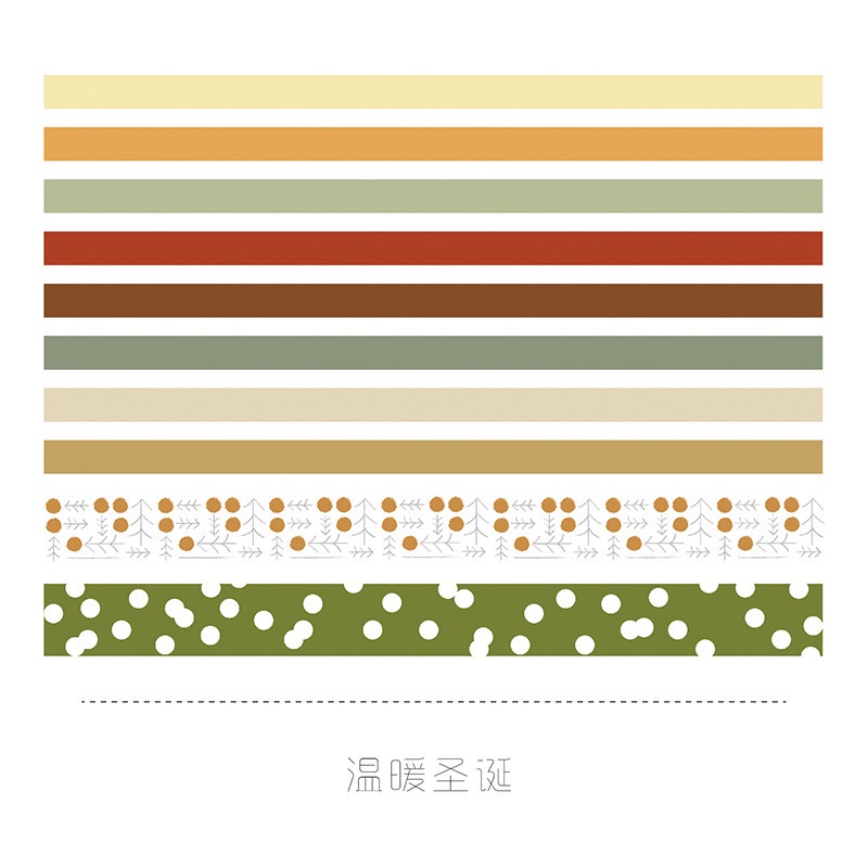 Set 10 băng dính Watashi tape trang trí sổ vở, bullet Journal, sổ Planner