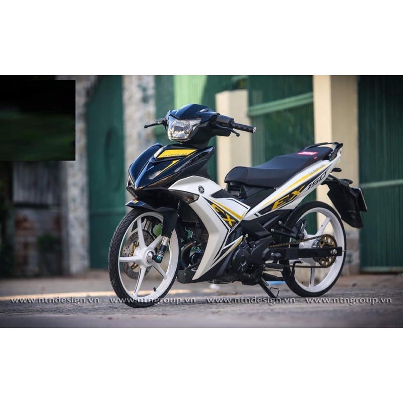 Tem rời exciter 150 trắng đen