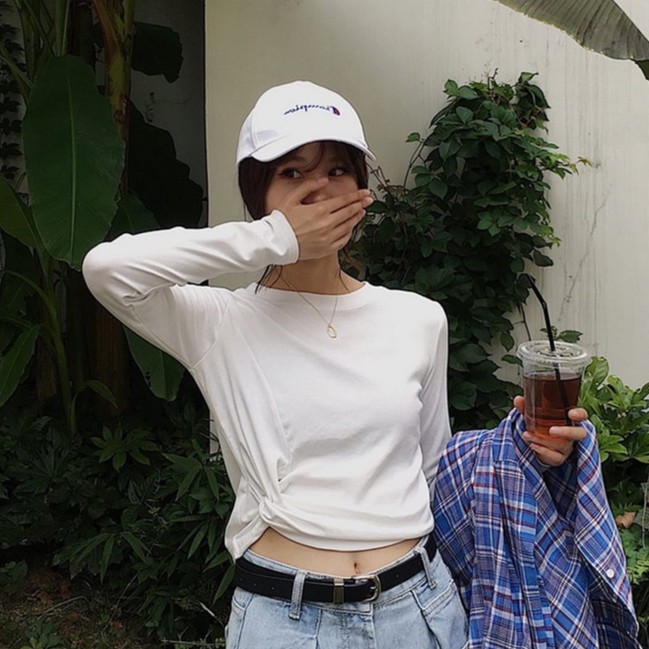 Áo thun nữ dài tay phong cách Hàn Quốc | BigBuy360 - bigbuy360.vn