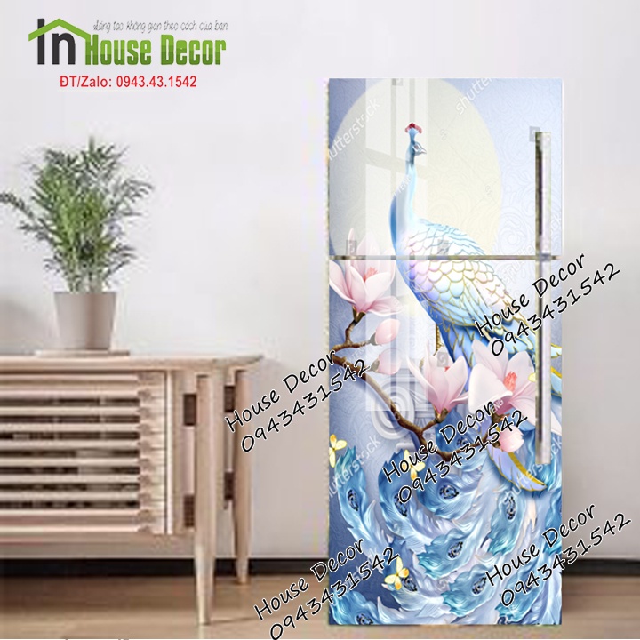 Decal Dán Tủ Lạnh Chống Thấm Nước - Chất Liệu Decal Bóc Dán - Phù Hợp Mọi Loại Tủ - House Decor 1850647972