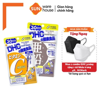 Combo Viên Uống DHC Vitamin C Và DHC Kẽm ZinC Hỗ Trợ Giảm Mụn