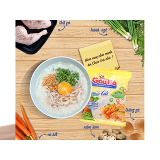 Lốc 5 gói Cháo Gấu Đỏ thịt bằm / gà
