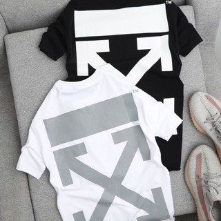 | ảnh thật | áo off-white trắng đen phản quang