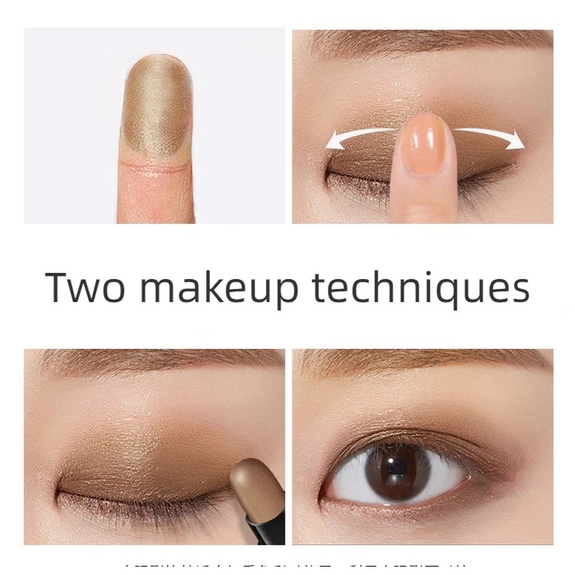 Phấn Mắt Dạng Bút 12 Màu Sắc Ngọc Trai Long Lanh Chống Nước Lâu Trôi