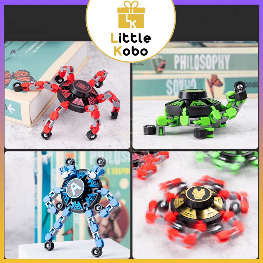Con Quay Spinner Robot Con Quay Cơ Khí Đồ Chơi Trẻ Em Robot Biến Hình Có Thể Làm Giá Đỡ Điện Thoại Avenger