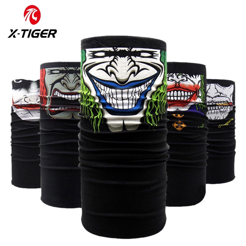 Khăn bandana thể thao X-TIGER làm băng đeo đầu/ khẩu trang chống bụi chống tia UV khi lái mô tô xe đạp