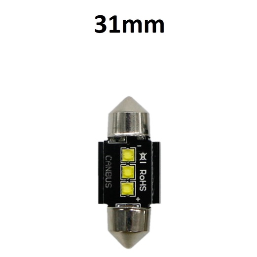 Led trần ô tô xe hơi 12v có 3 chip cree XBD canbus festoon bóng đũa 31mm, 36mm, 39mm, 42mm cho ô tô.