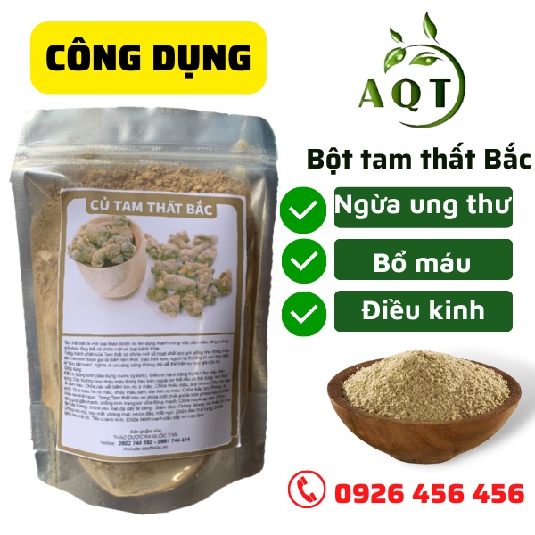 Bột Tam Thất Bắc Thảo dược An Quốc Thái Nguyên Chất 500g, Bột Củ Tam Thất Rừng Ngừa Ung Thư, Bổ Huyết, Bồi Bổ Cơ Thể
