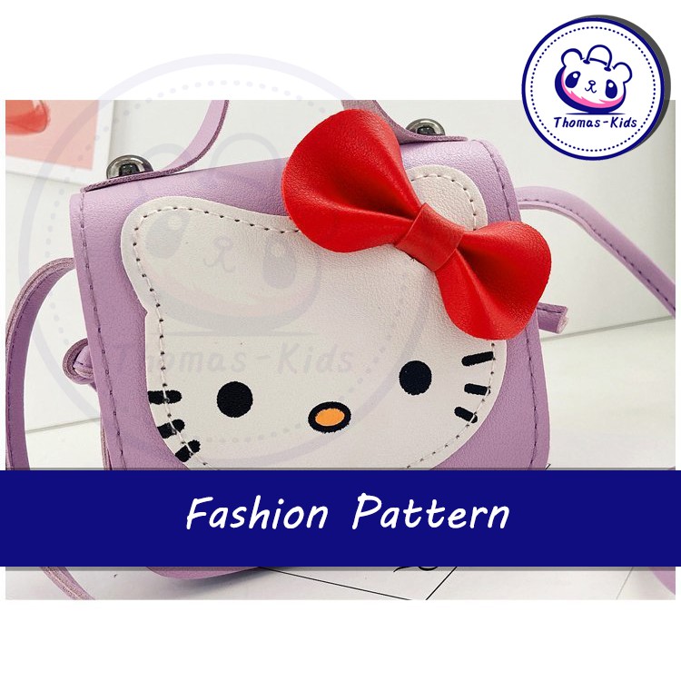 [THOMAS KIDS] Túi trẻ em Thời trang mới Phim hoạt hình mèo Hello Kitty Túi thường Túi du lịch dễ thương Ví nhỏ cho bé gái 1-10 tuổi