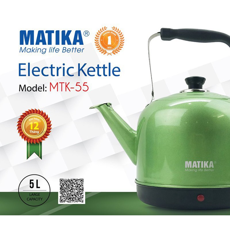 ẤM ĐUN NƯỚC ĐIỆN MATIKA MTK-55 5 LÍT