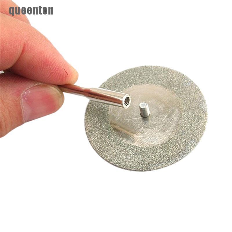 Set 5 mũi khoan cắt kim cương 22mm + 1 trục gắn Dremel