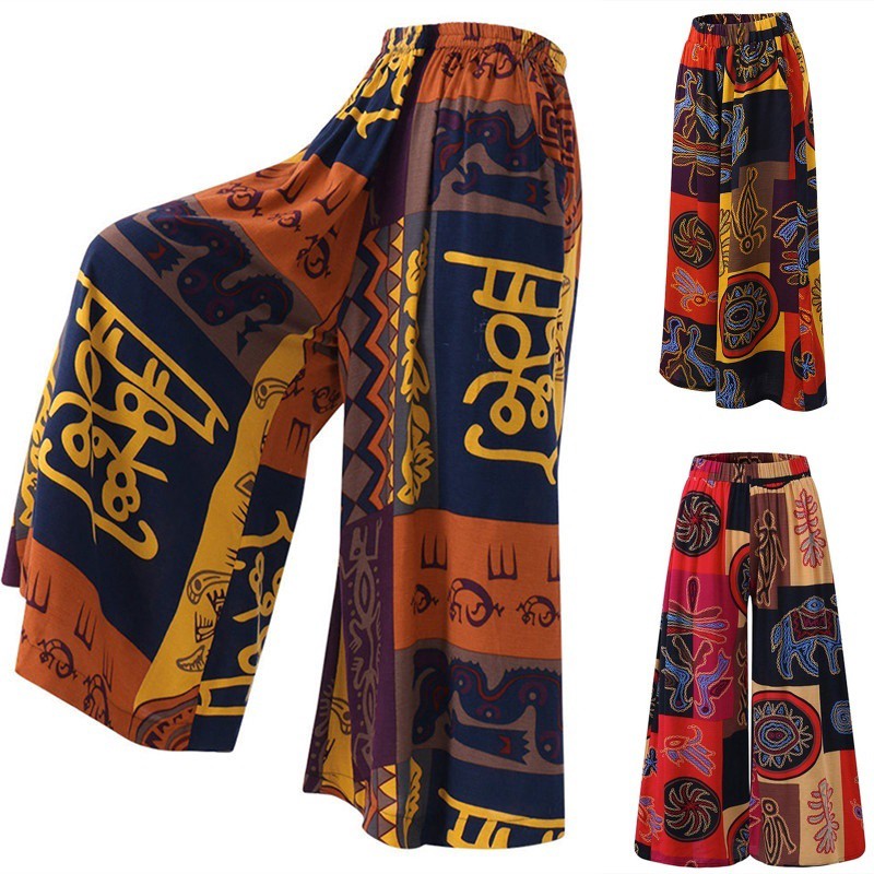 Quần Baggy Ống Rộng In Họa Tiết Hoa Thoải Mái Cho Nữ | BigBuy360 - bigbuy360.vn