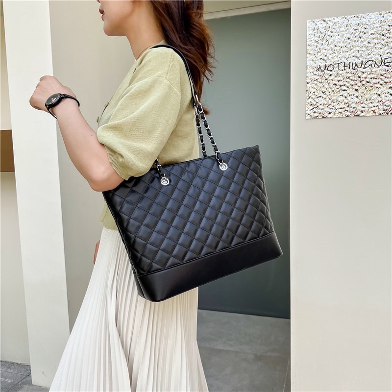 Túi Tote Da Trám Đeo Vai Nữ Công Sở Sức Chứa Lớn Thời Trang Hàn Quốc
