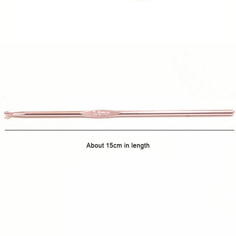 Set 8 kim móc len đơn đầu kim loại nhiều màu sắc