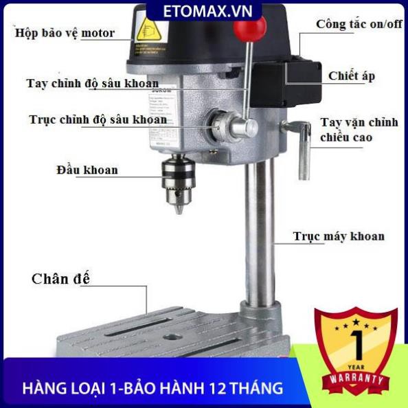 [Hàng loại 1-Bảo hành 12 tháng] Máy khoan bàn mini 150W (Etomax)